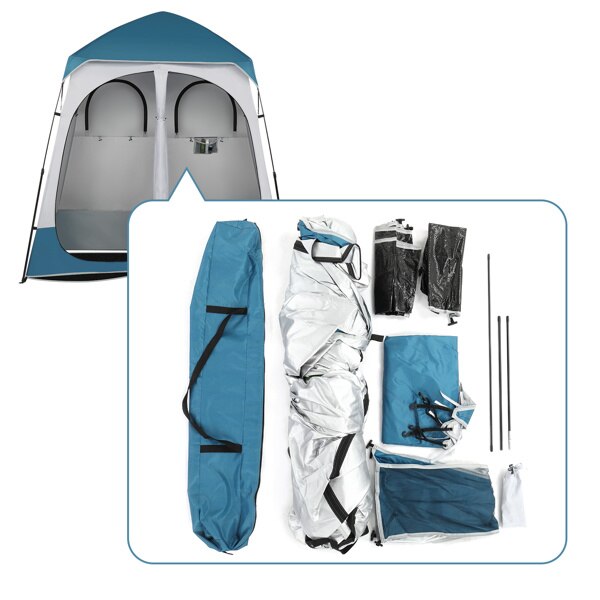 Cheap Goat Tents Waterproof Beach Tents Outdoor Camping Shelter Oxford Cloth Durable Double People Dressing Tent 229*229*122cm   